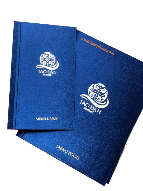 Quyển MENU Vải Xanh tapta