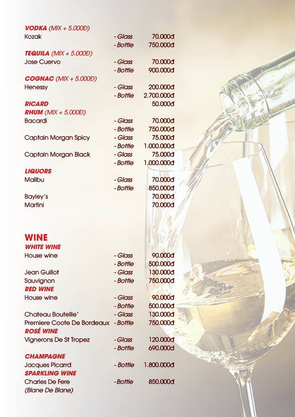 Menu Rượu