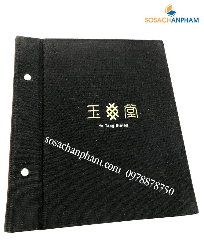 menu vải thô đen