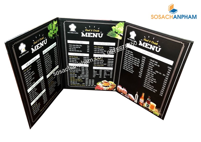 Menu nhà hàng cao cấp