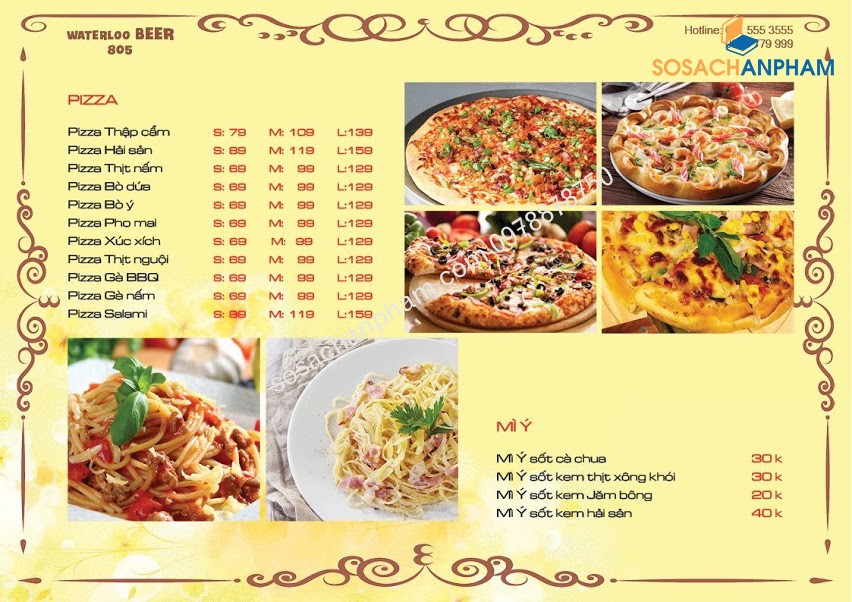 Menu Waterloo Beer 805