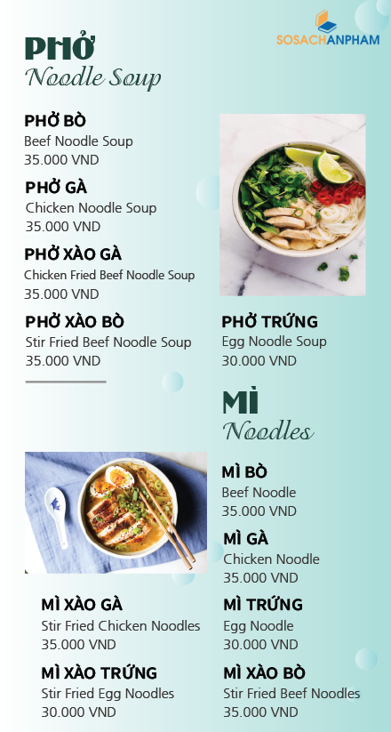 Thiết kế Menu nhà hàng