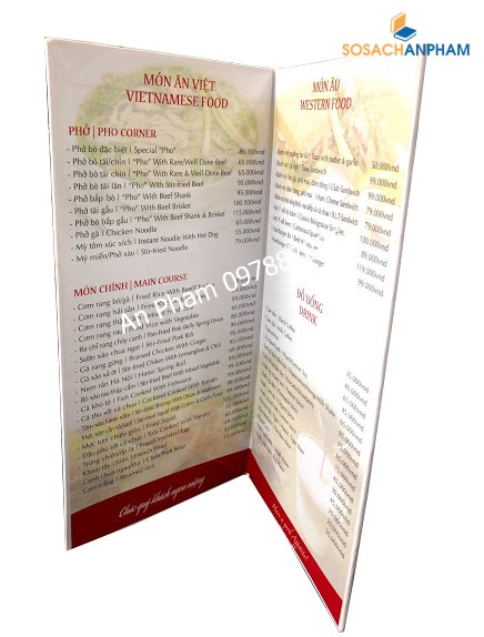 Menu nhà hàng - Phong cách - Ấn tượng
