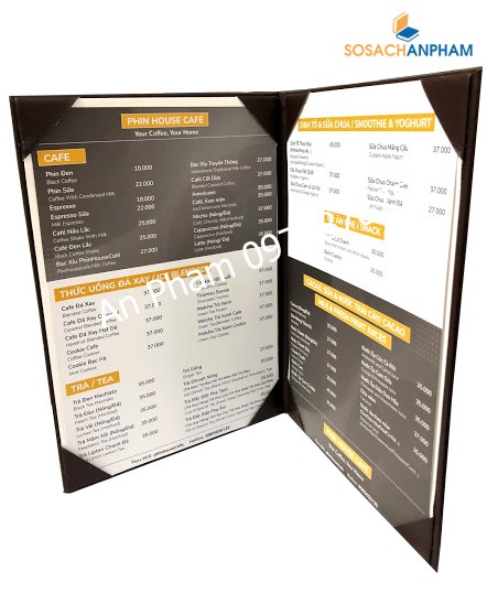 Menu nhà hàng cao cấp