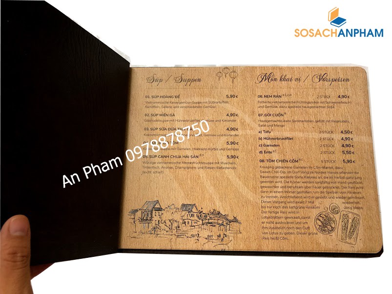 Menu nhà hàng cao cấp