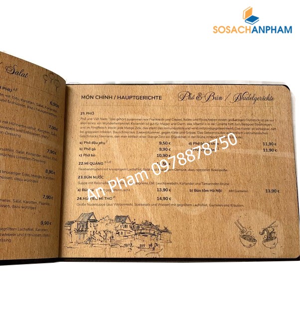 Menu nhà hàng cao cấp