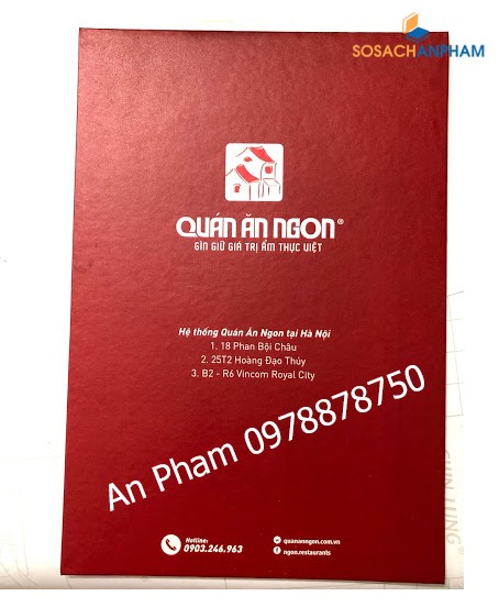 Menu nhà hàng cao cấp