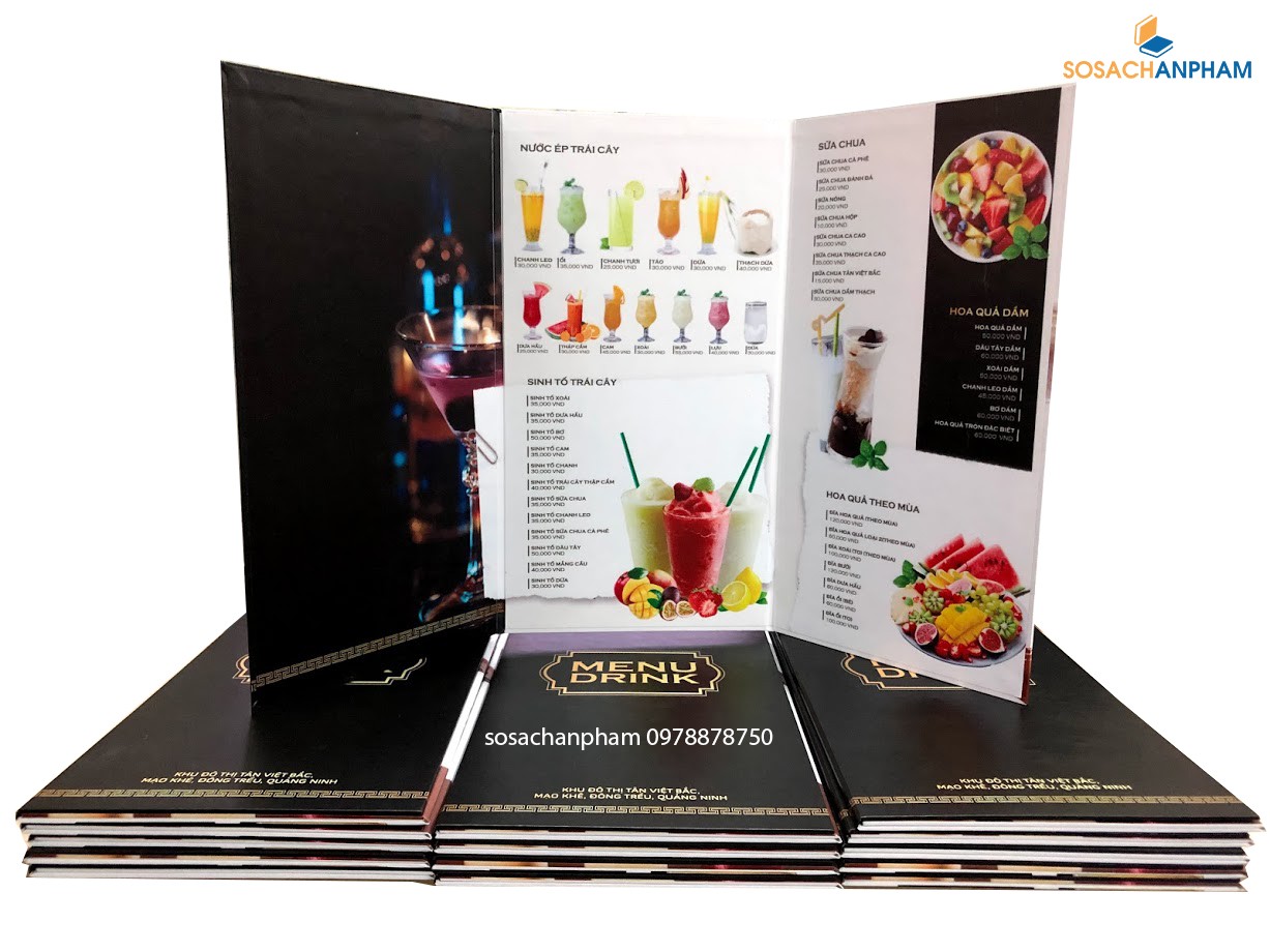 Menu nhà hàng cao cấp