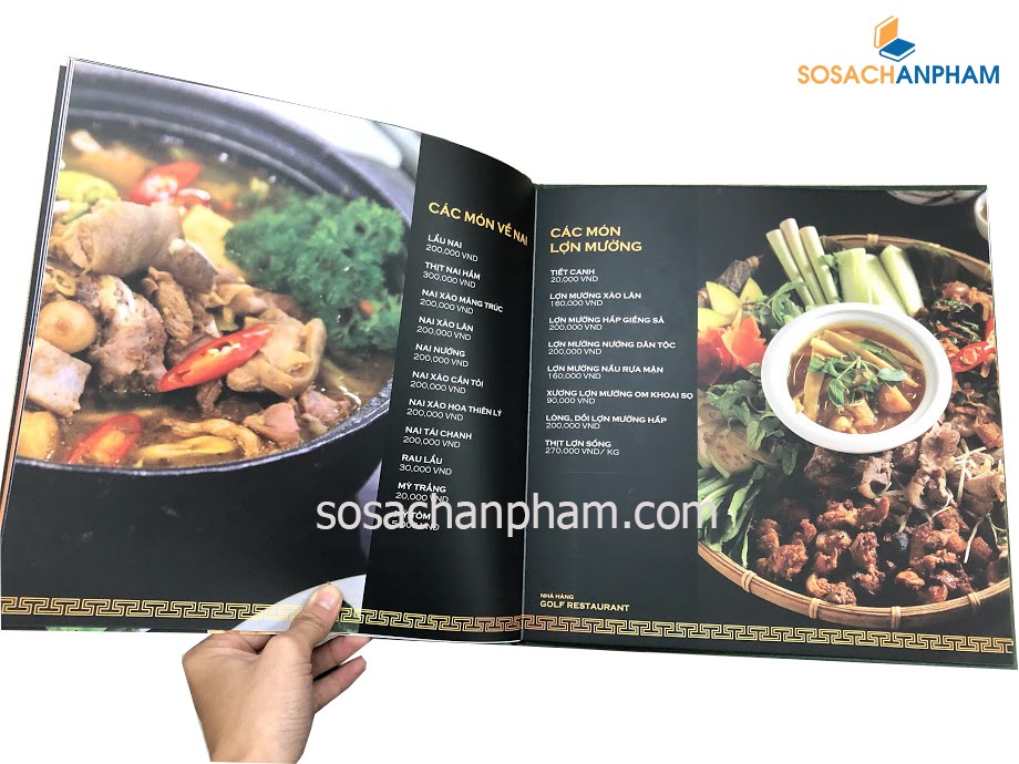 Menu nhà hàng cao cấp