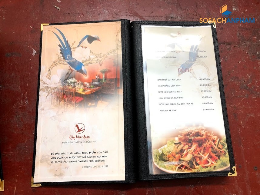 Menu lá mika chống nước