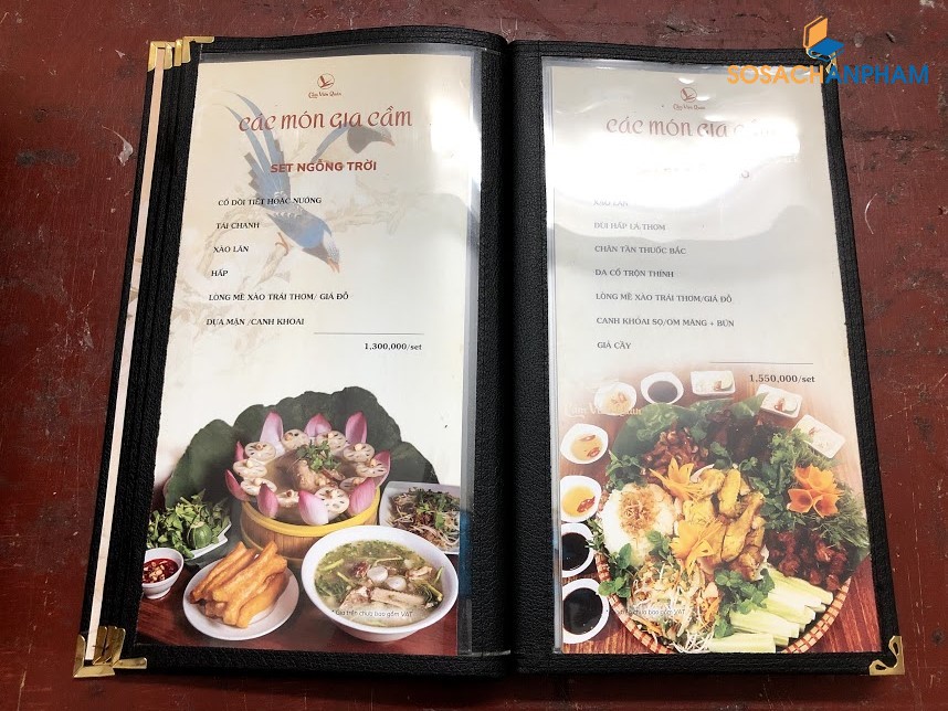 Menu lá mika chống nước