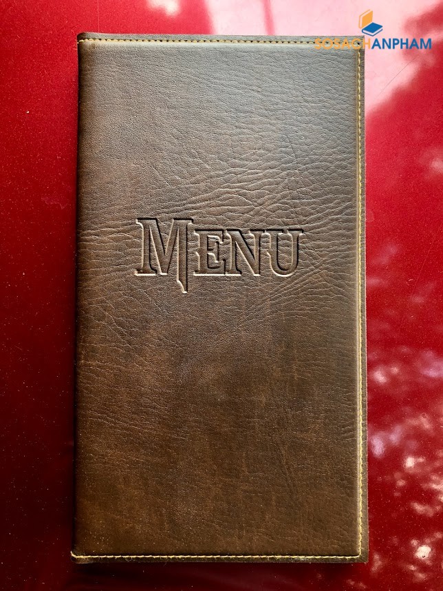 Menu bìa da nâu có sẵn