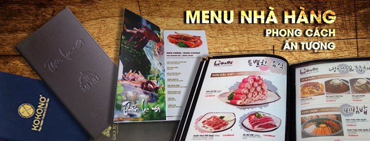Menu nhà hàng - Phong cách - Ấn tượng